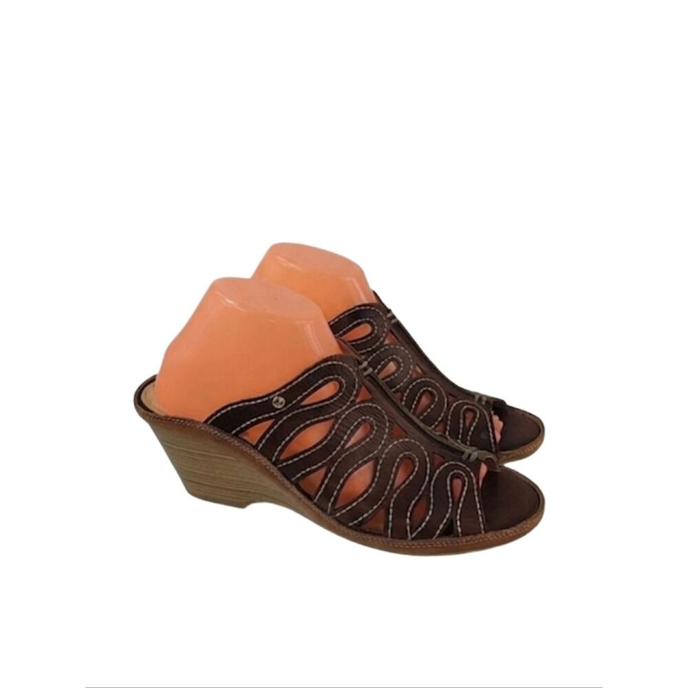 Pikolinos Capri‎ CutOut Leather Comfort Wedge Women's Mule